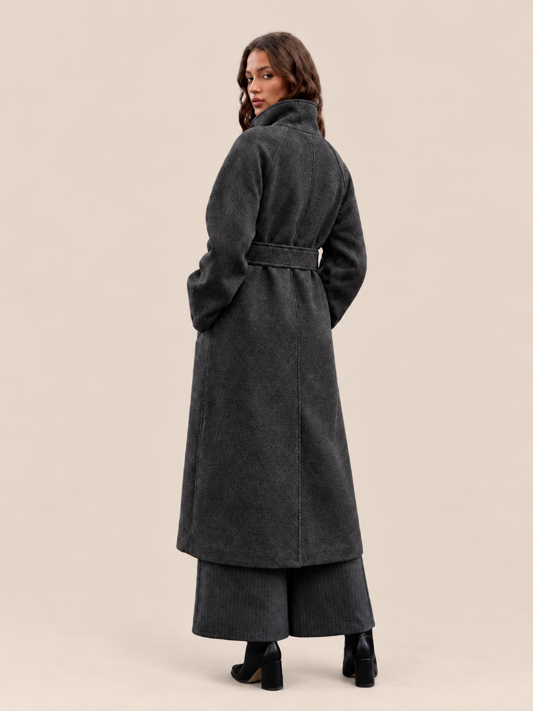 raglan sleeve long coat