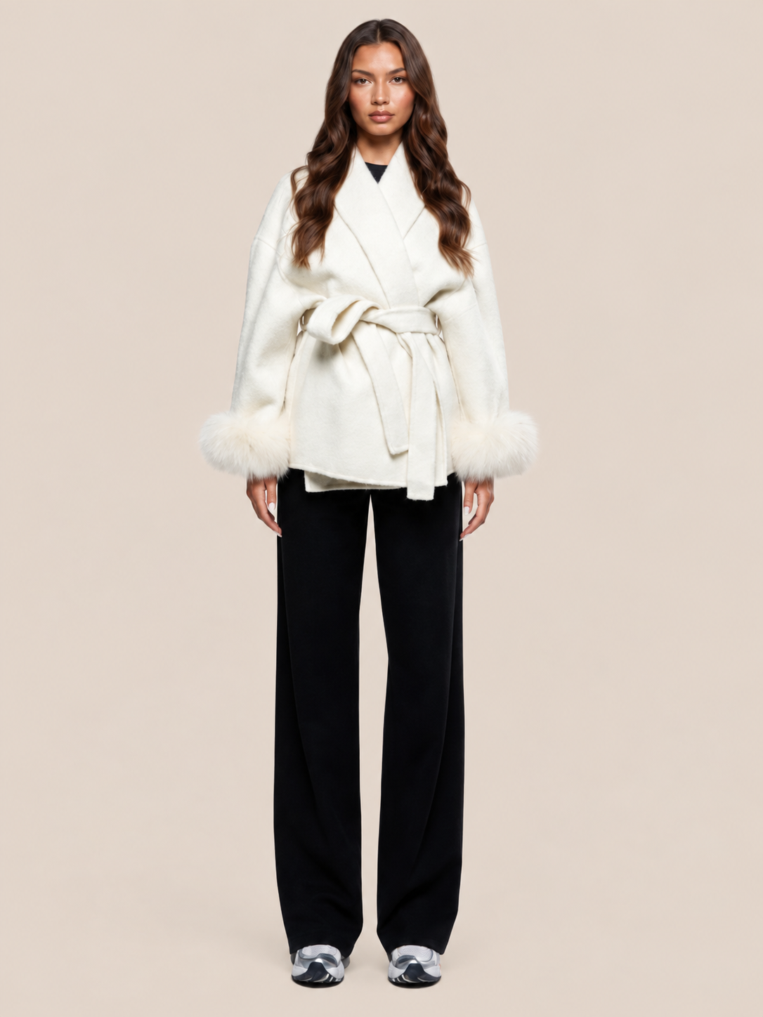 belted wool coat women