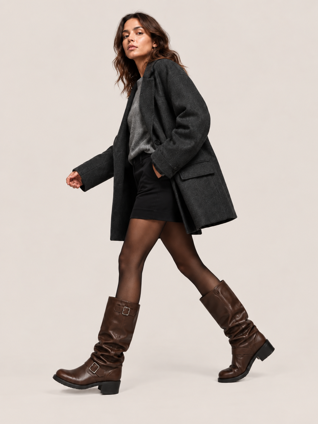 double buckle boots women