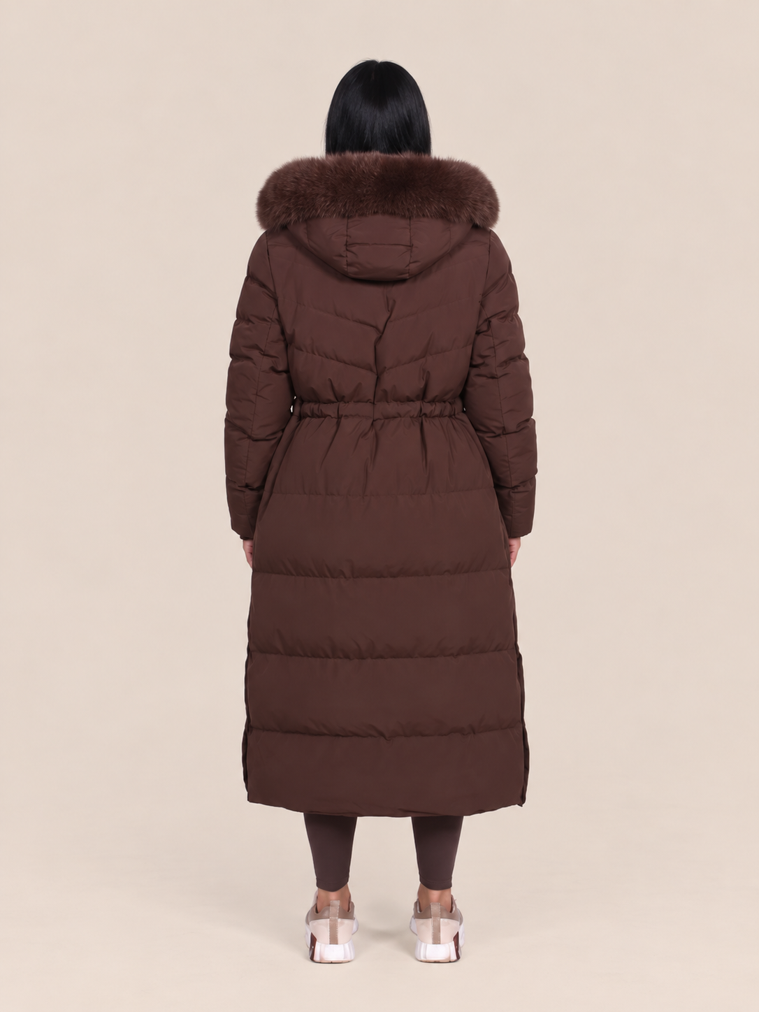 faux fur hood puffer coat