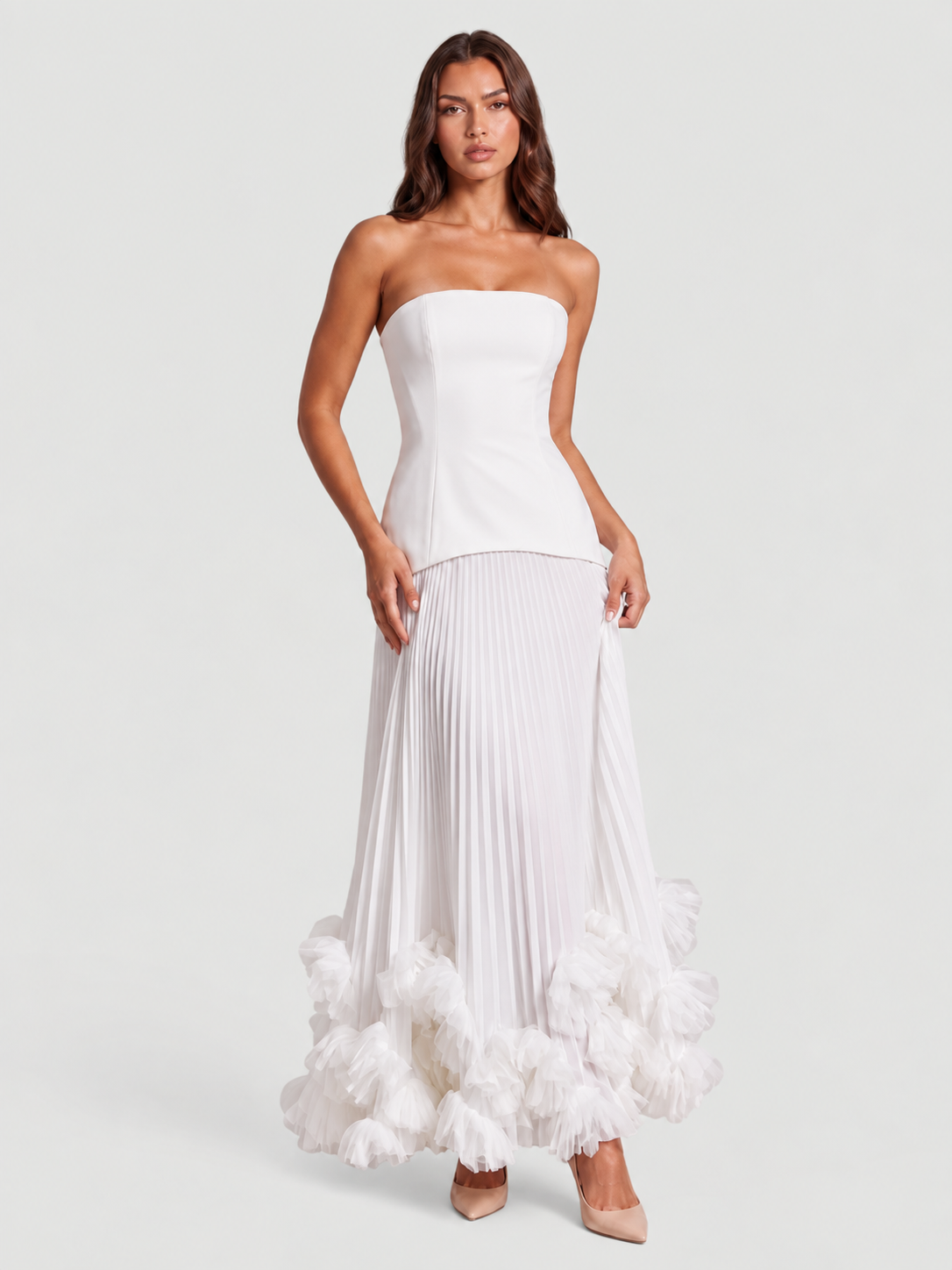 floral hem maxi dress