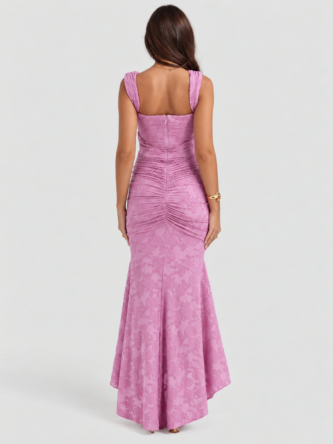 floral lace formal dress