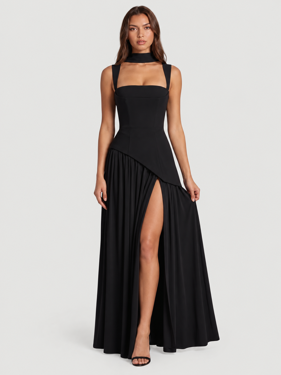 high slit formal dress