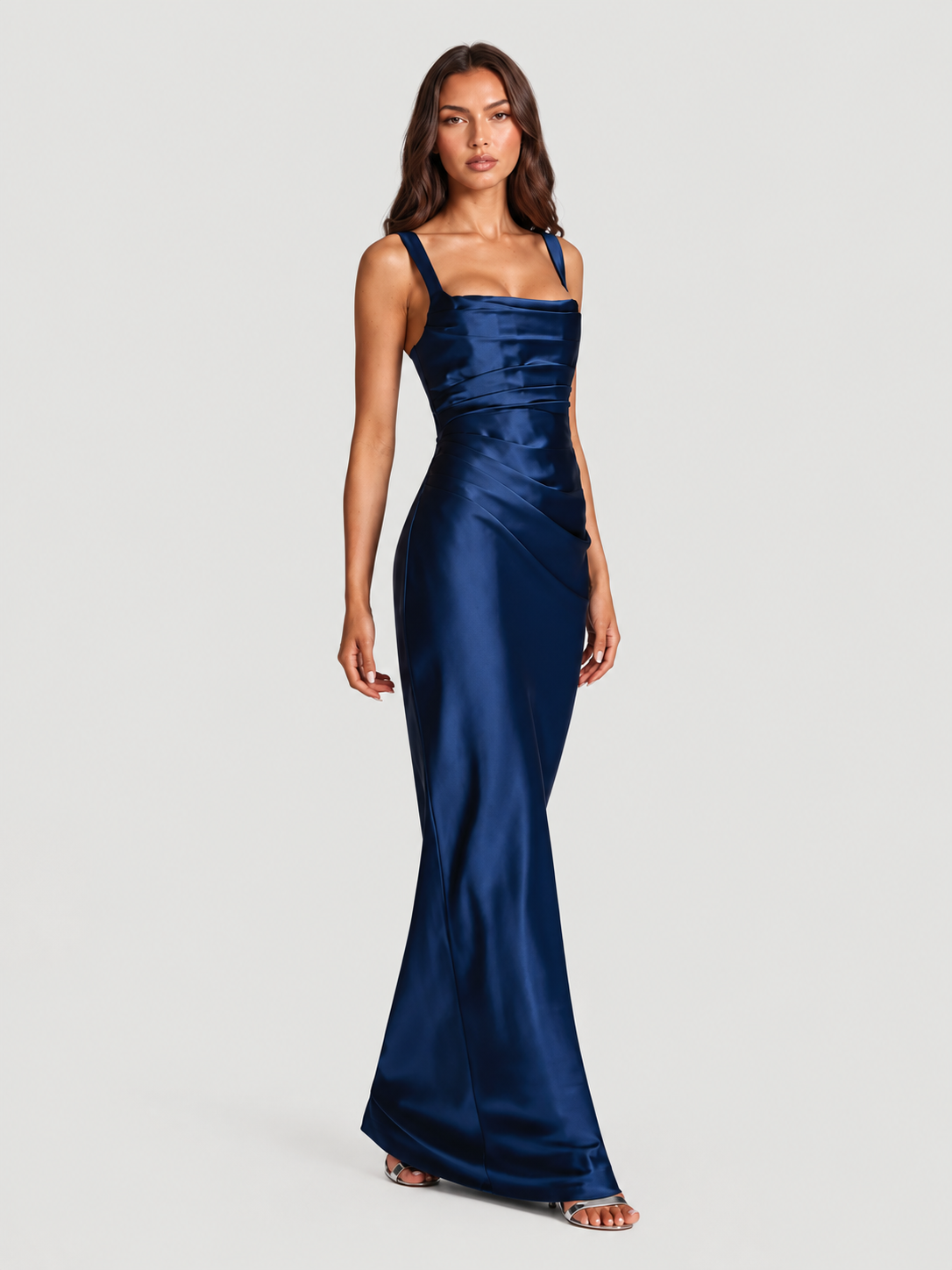 lace up corset maxi dress