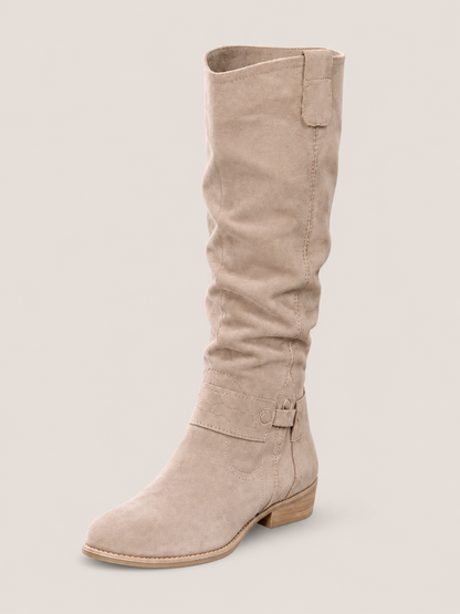 pointed toe suede boots