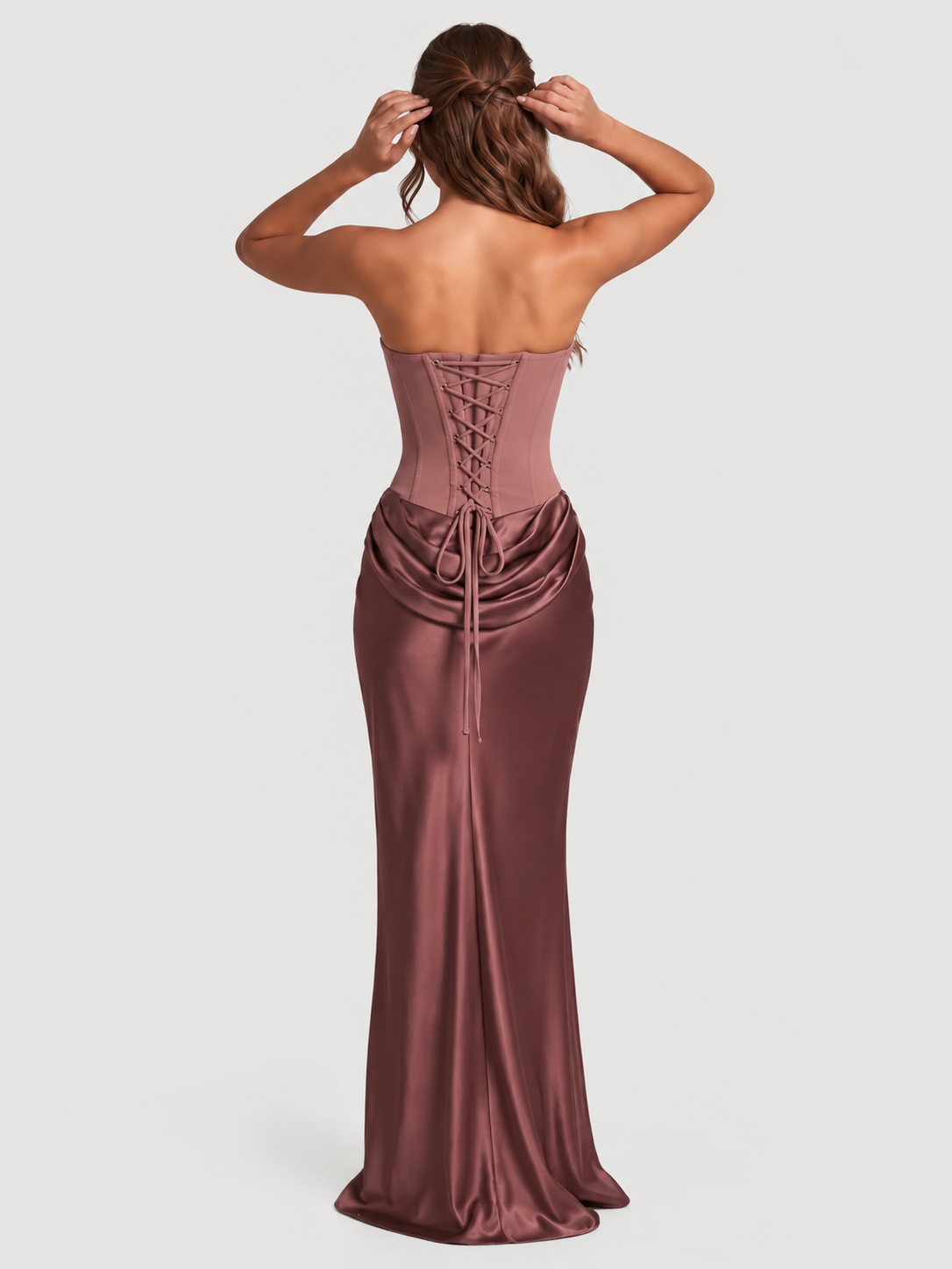 ruched maxi dress women