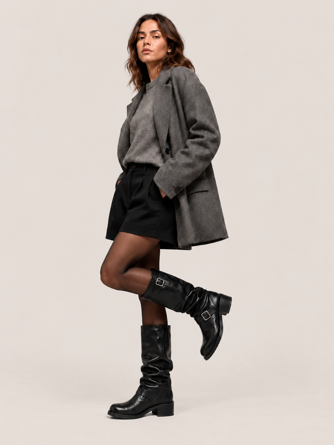 slouchy knee high boots