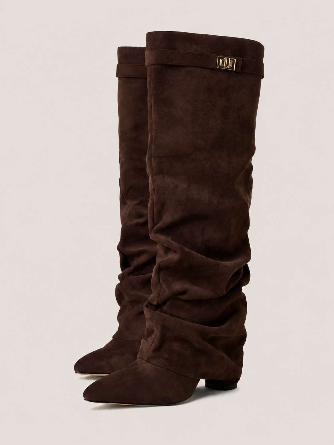 slouchy suede boots women