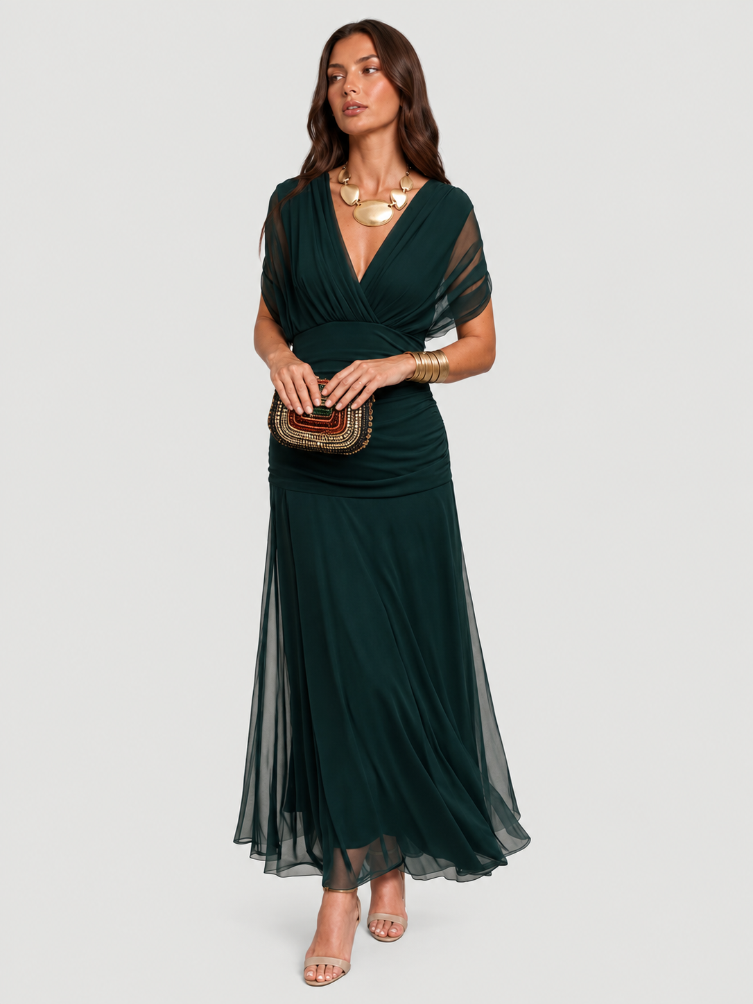 women off shoulder maxi dress